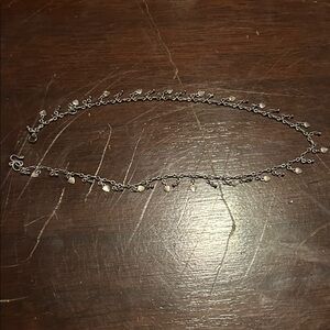 Vintage Elegant dainty dangling hearts silver colored  ankle bracelet.